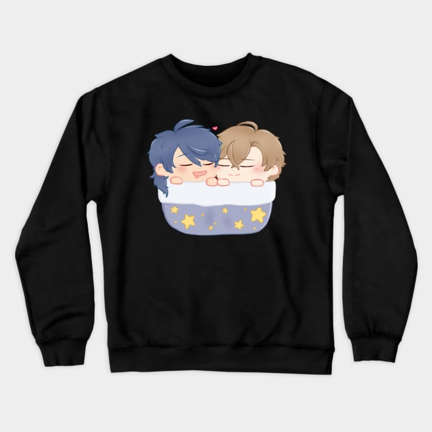 sleepy gentaro and dice hypmic Crewneck Sweatshirt by annamustdie